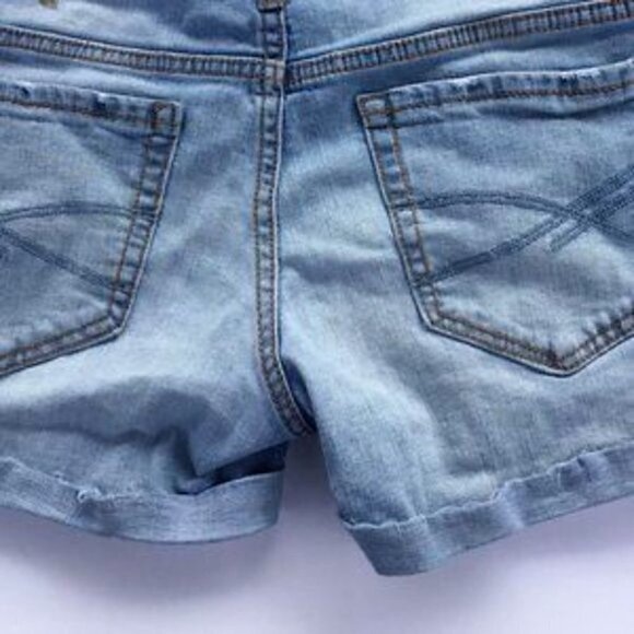 AEROPOSTALE DISTRESSED JEAN SHORTS - Picture 4 of 7
